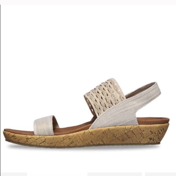 LAST PAIR! Skechers Cali Wedge Sandal Nude - Picture 2 of 7